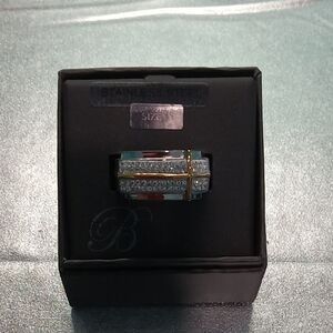 Gold and Silver Stainless Steel Mens Ring